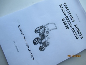 Manual Kubota FR - Kubota : B1830
