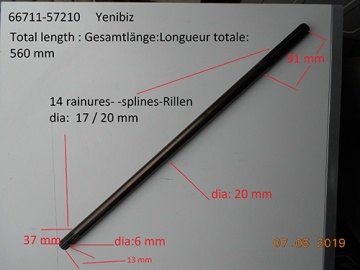 Eje de accionamiento Kubota - Kubota : B1-15, B1200, B1400, B1402, B1502, B1600, B4200, B6001, B6100, B7000, B7001
Zen-Noh : ZB1200, ZB1400, ZB1402, ZB1500, ZB1502, ZB1600, ZB6001, ZB6100, ZB7000, ZB7001

