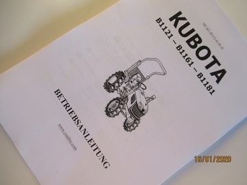 Manual Kubota D - Kubota : B1121, B1161, B1181
