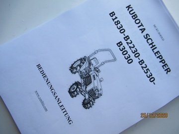 Manual Kubota D - Kubota : B1830
