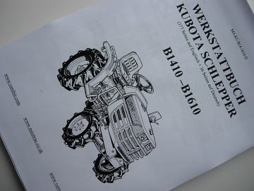 Kubota B1410 - B1610 - 277 paginas en Inglès y 36 pagina's en aléman