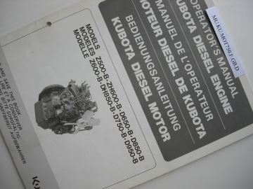 Motor Kubota D750 diesel - en français - auf Deutsch - in English