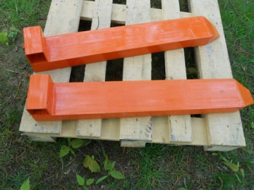 Horquillas para palettas - 2 piezas - se puede ajustar desde 50 hasta 75 cm - largo 75 cm - max carga 300 kg