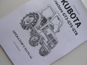 Manual Kubota GB - Kubota : GT3, GT5, GT8
