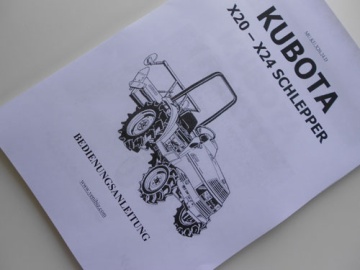 Manual Kubota D - Kubota : X20, X24
