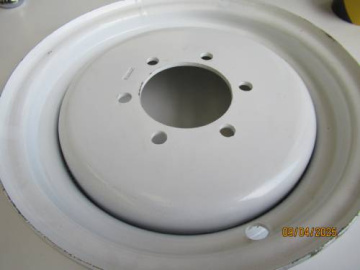 Llanta 12'' 6 huecos blanco D=90 mm - I=120 mm - Kubota : GB16, GB18, GB20, GB200
